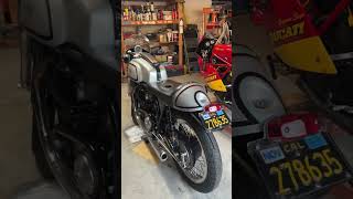Whats in the garage? A Norton Dominator; great sound! #shorts