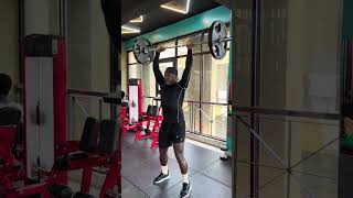 Barbell clean to press