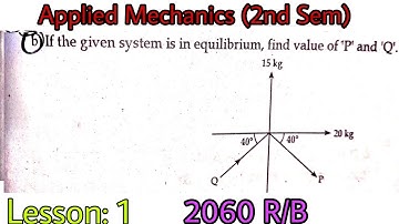 Applied Mechanics  Numerical | 2060R/B | 2nd Sem | CTEVT | Diploma Civil | Prashant YT |