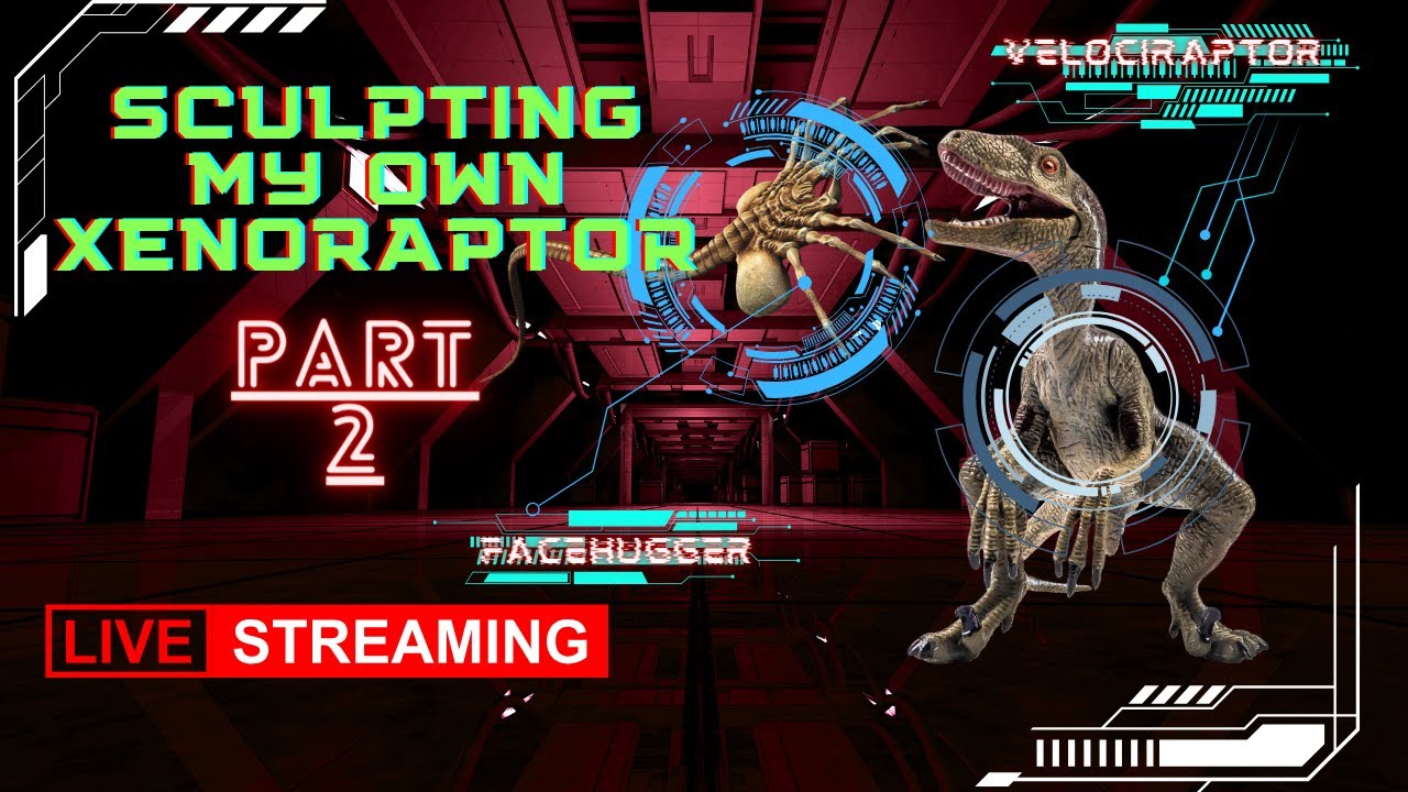 Part 2! Xeno-Raptor LIVE Toy Sculpting & Kitbash! - YouTube