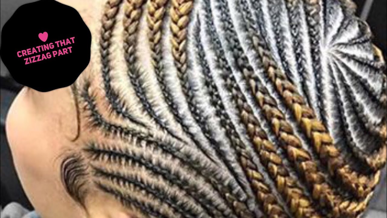 How To Create A ZigZag Part For Side Braids Or Lemonade Braids