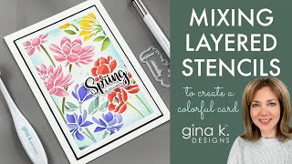 Mixing Layered Stencils  Create a Colorful Card!