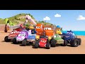Welcome to monster town  the cartoon for children with lots of monster trucks