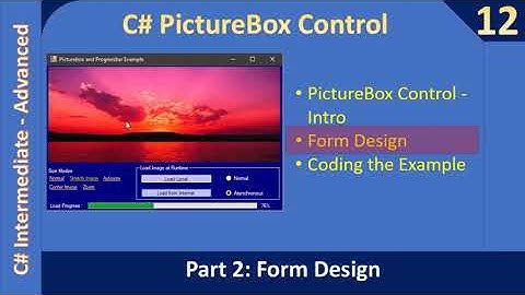 PictureBox Control and LoadAsync | Form Design Part 2 | C# Advanced #12
