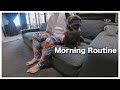 【モーニングルーティン】犬と一人暮らし社会人男【海外生活】