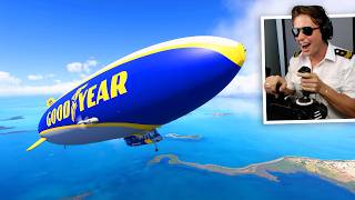 Flying the Goodyear Blimp in Microsoft Flight Simulator