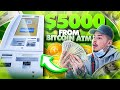 Withdrawing $5,000 CASH from a BITCOIN ATM!! | Turning Bitcoin into Cash!!