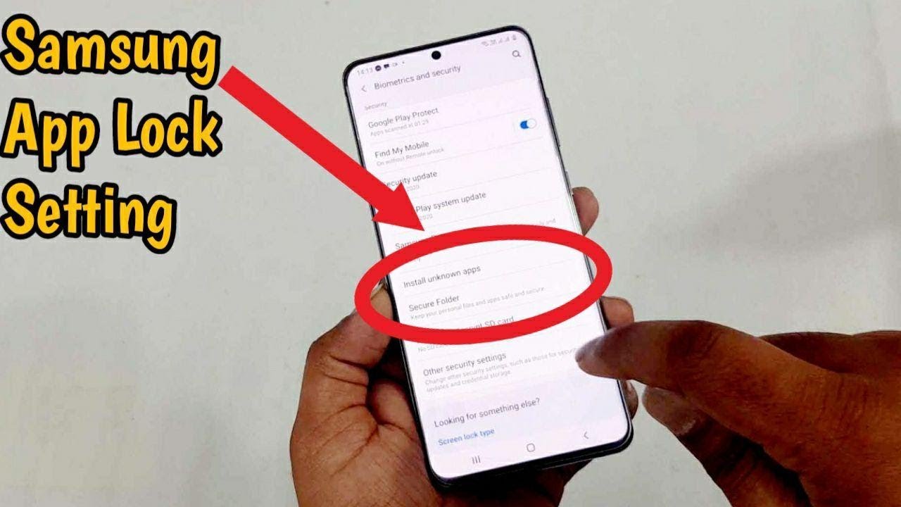 Samsung S20/A50s/A30s/M31 App Lock Setting | Use Secure Folder Lock