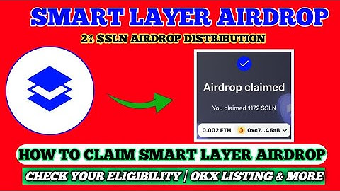 How to claim smart layer Airdrop rewards - check eligibility & claim $Sln token
