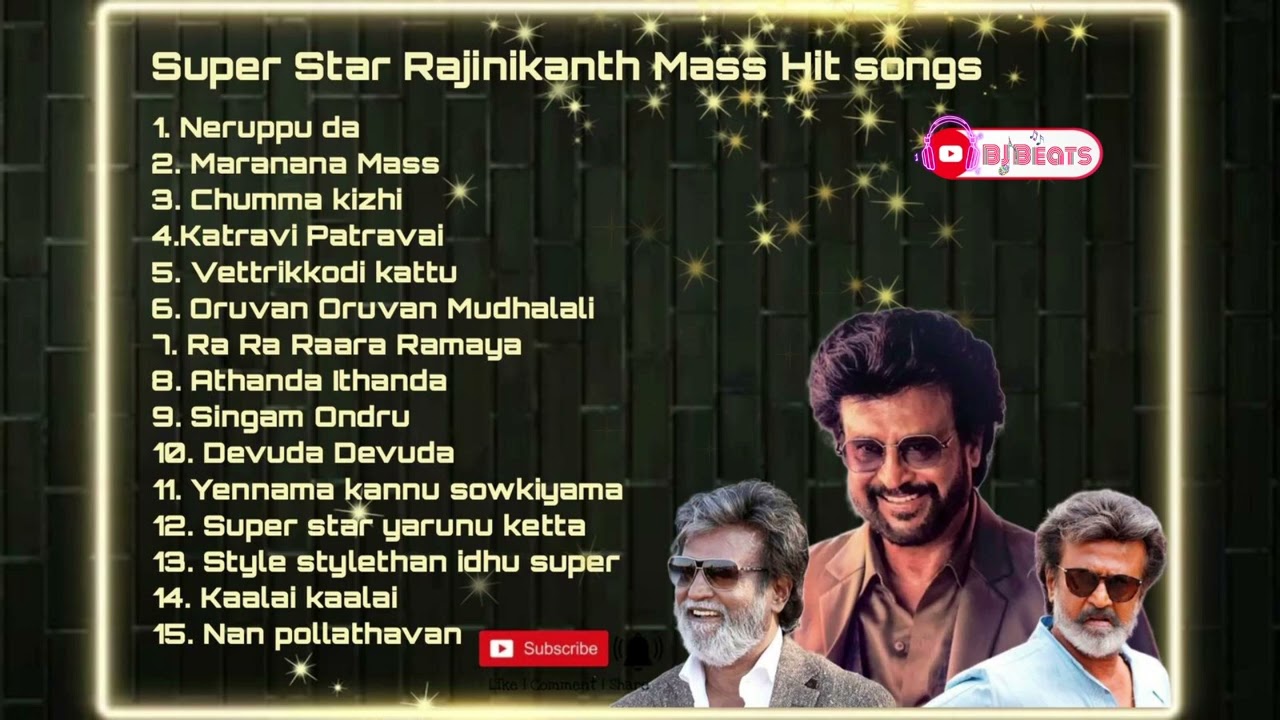 Super star Rajinikanth Mass Hits   Rajini Super Hits Songs    Tamil Songs  Audio Jukebox