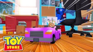 TOY CAR GREAT ESCAPE! Minecraft Toystore w/LittleKelly and TinyTurtle