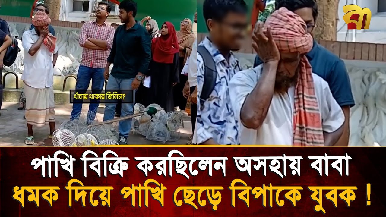 খাঁচায় করে পাখি বিক্রি করছিলেন অসহায় ব্যক্তি, ধমক দিয়ে পাখি ছেড়ে বিপাকে যুবক ! Bangla TV