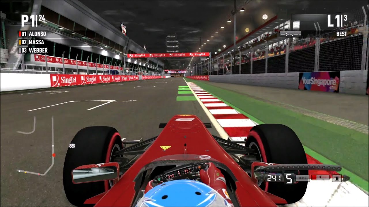 F1 2011 - Marina Bay Street Circuit - Singapore (Singapore Grand Prix) - Gameplay