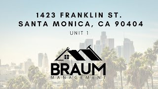 1423 FRANKLIN ST, Unit 1,  SANTA MONICA, CA 90404