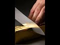 Asmr of gold being cut in half