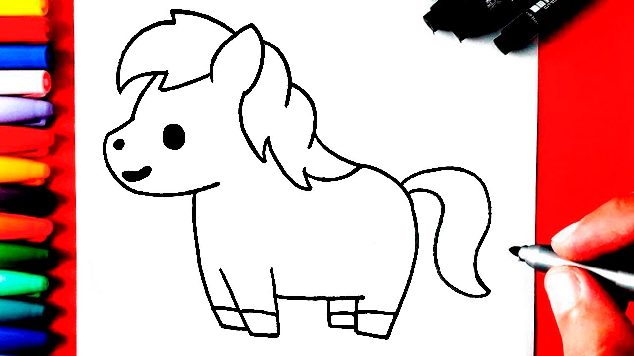 Como desenhar um cavalo fofo - Como desenhar