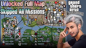 How to Unlock Full Map and Skip All Missions in GTA SA on Android in HINDI/URDU 2023 || Gamerz Luck