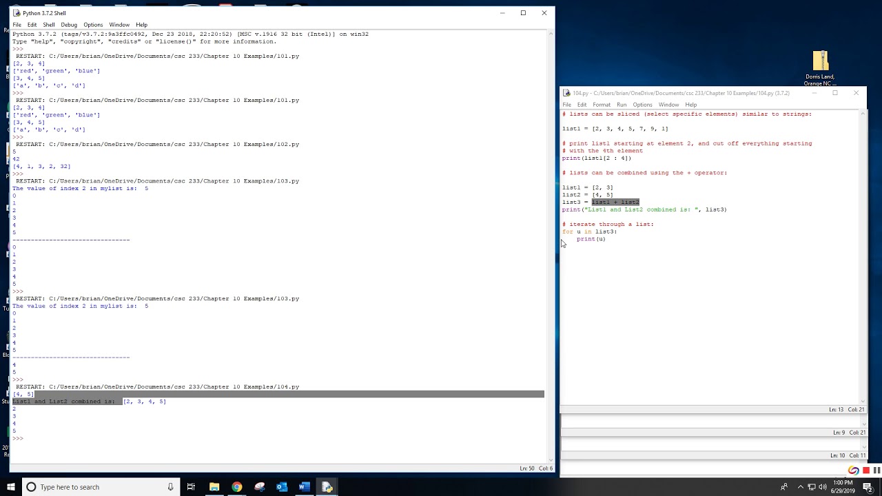 Lists in Python - YouTube