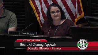 Board of Zoning Appeals - October 10, 2018