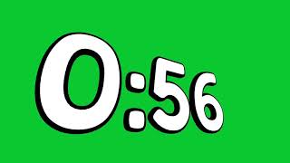1 minute timer green screen
