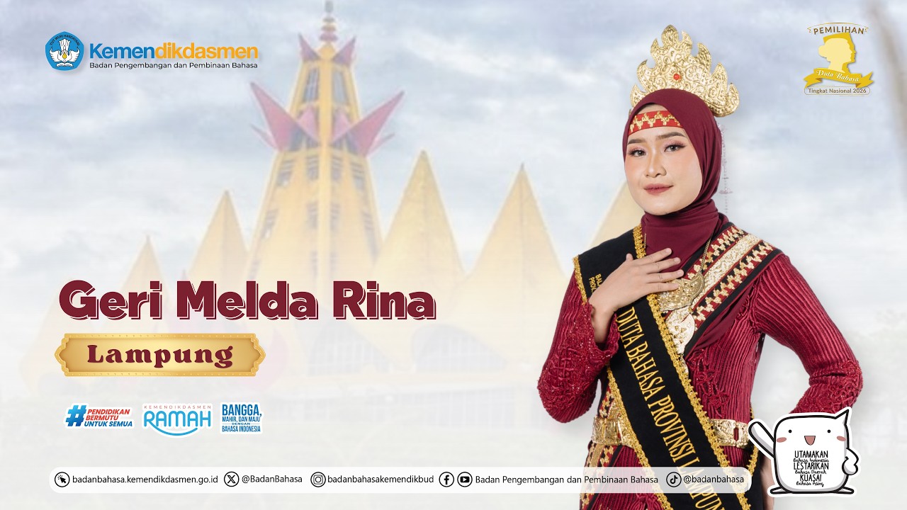 Geri Melda Rina, Duta Bahasa Nasional 2026, Provinsi Lampung