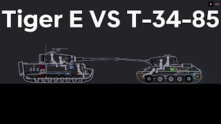 Tiger E VS T-34-85 Rematch | People Playground Tank Battles