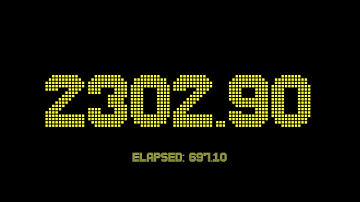 3000 seconds countdown timer with 2 fractional digits accuracy