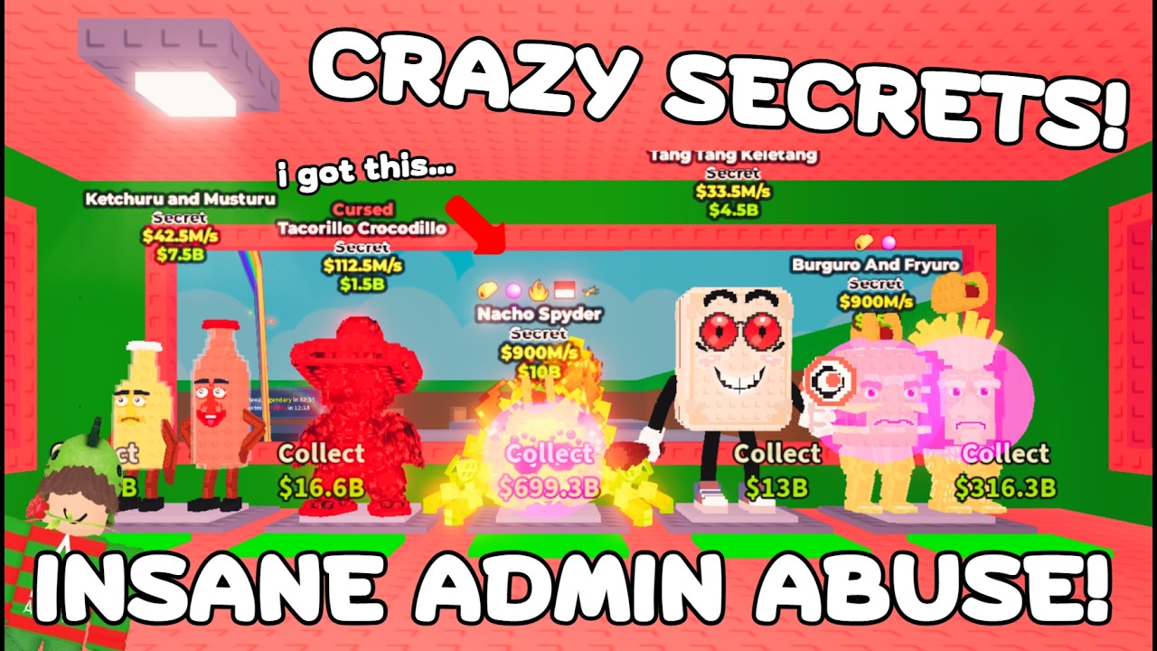 I stole CRAZY SECRETS during ADMIN ABUSE in Roblox Steal A Brainrot... 🔥😯