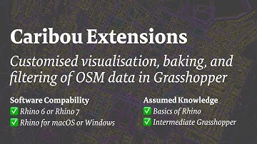 Caribou Extensions: Customised visualisation, baking, and filtering of OSM data in Grasshopper