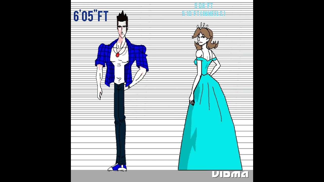 Los Female Celeste - height compared to a very tall man