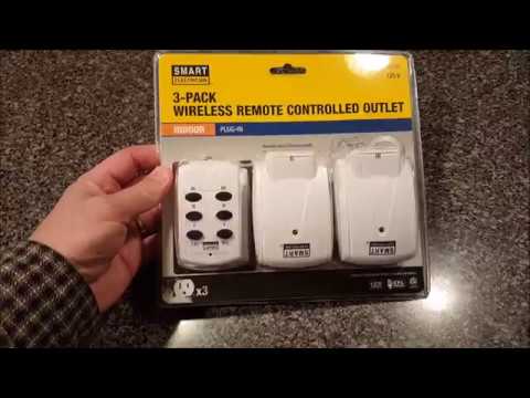 Indoor Wireless Remote Control with 3 Outlets, 3-Pack, White, 13569 