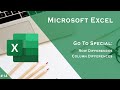 Microsoft Excel: Go To Special - Row Differences & Column Differences