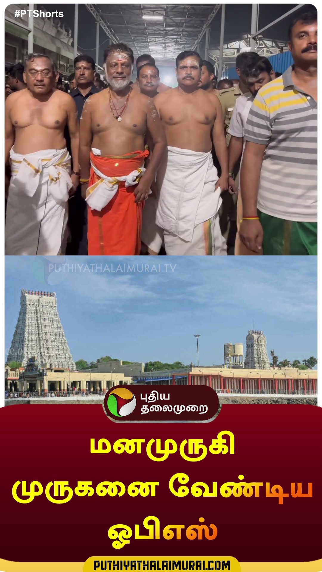 முருகனை காண வந்த ஓபிஎஸ் | #shorts | #tiruchendur | #murugantemple | #murugan | #ops