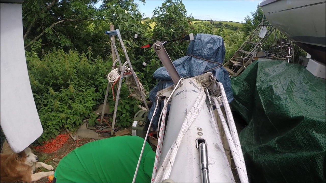 sailboat refit 18 work on the mast