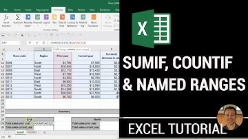 Excel Tutorial -  SUMIF & Named Ranges