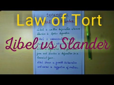 Libel vs Slander