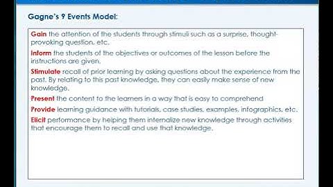 Instructional Design Videos IDMicroLessonGagne