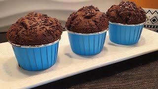 ميفين بالشوكولا ببيضتين فقط وبدون زبدة وبطعم ولا أبن muffins aux chocolats sans beurre