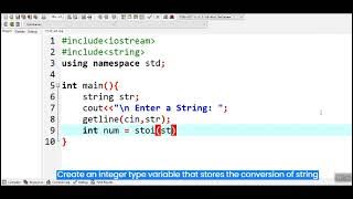 How to convert a string to integer Using stoi() in C   | @programmingwithannu