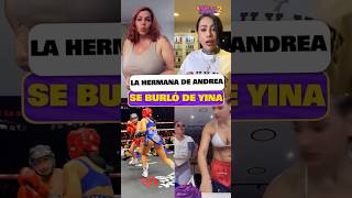 La hermana de Andréa Valdiri se burló de Yina Calderón