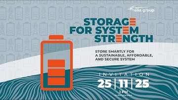 Storage for System Strength | Streamed event hosted by Elia Group