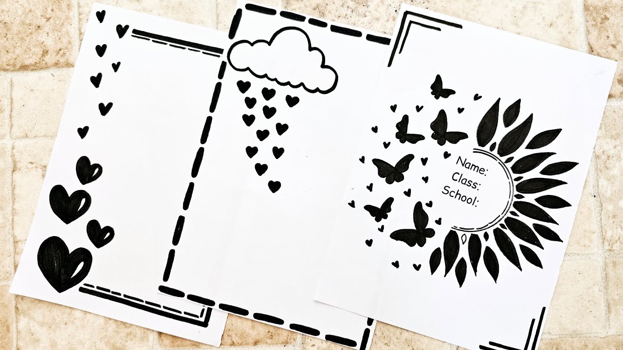 Black Border Designs || Project Designs || Front Page Designs for ...