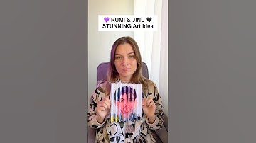 Rumi & Jinu 💜🖤 KPOP DEMON HUNTERS ✨ Amazing DIY Hack #art #diy #drawing