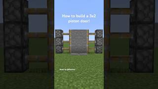 How to build a 2x3 piston door! #minecraft #trend #trending #tutorial