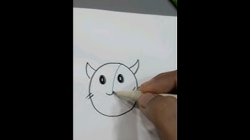 Cute devil face drawing 😈#shorts