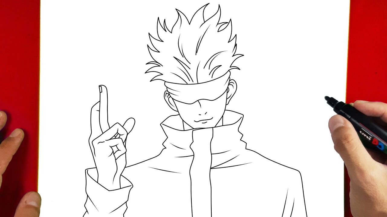 How to Draw Satoru Gojo from Jujutsu Kaisen - YouTube