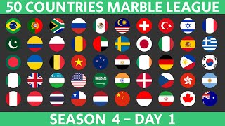 50 Countries Marble Race League Season 4 Day 1/10 Marble Race in Algodoo screenshot 3