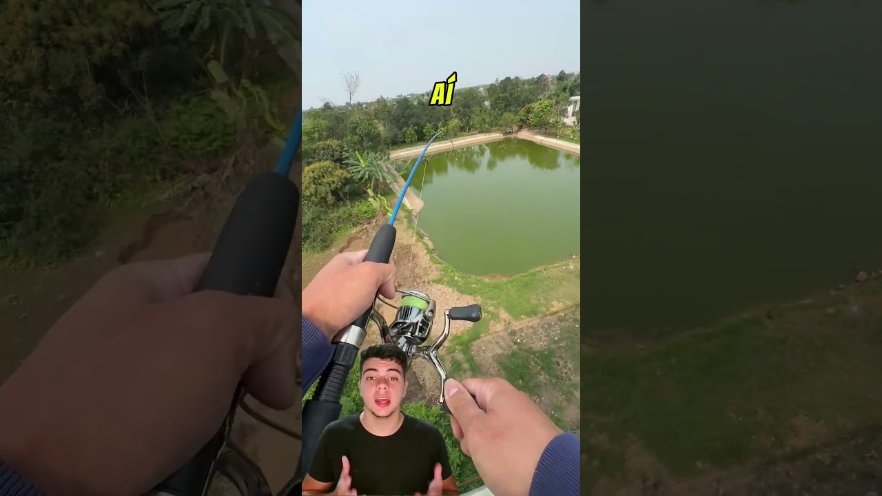 Esse cara decidiu pescar onde não devia #pescaria #lagoa #peixes