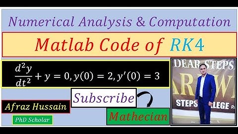 Matlab code of 2nd order ode using RK4
