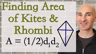 Finding Area Of Kites And Rhombus